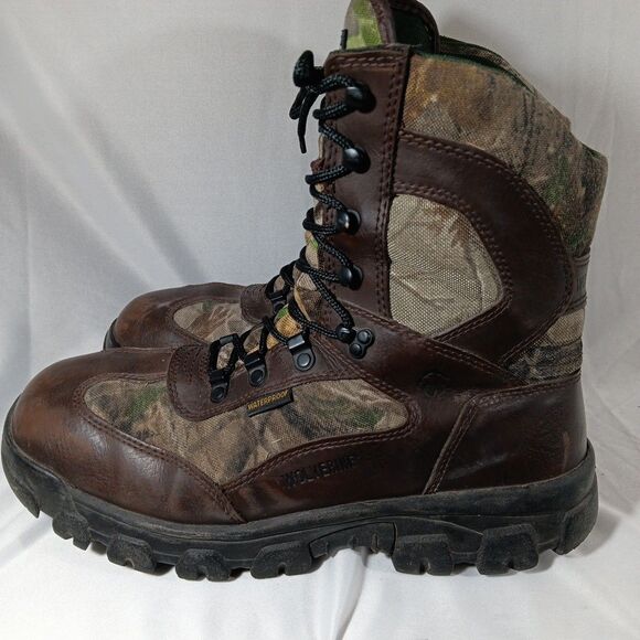 Wolverine Buck Tracker W08087 Men's Sz 12 Waterproof Camo Boots 8" Hunting Work - Picture 2 of 6
